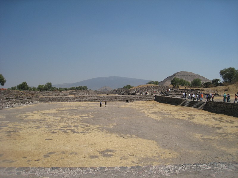 Mexico Pyramids - Mexico City 2009 0235.jpg - A trip to the Teotihuacan area of Mexico to visit the pyramids. A vast complex and a great climb to the top. This was followed by lunch in a cave, then a visit to the historical center of Mexico City. March 2009.